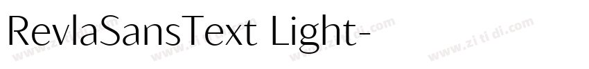 RevlaSansText Light字体转换